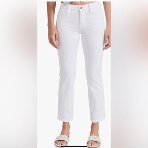 Frame Le High Straight Jeans in Blanc Size 33